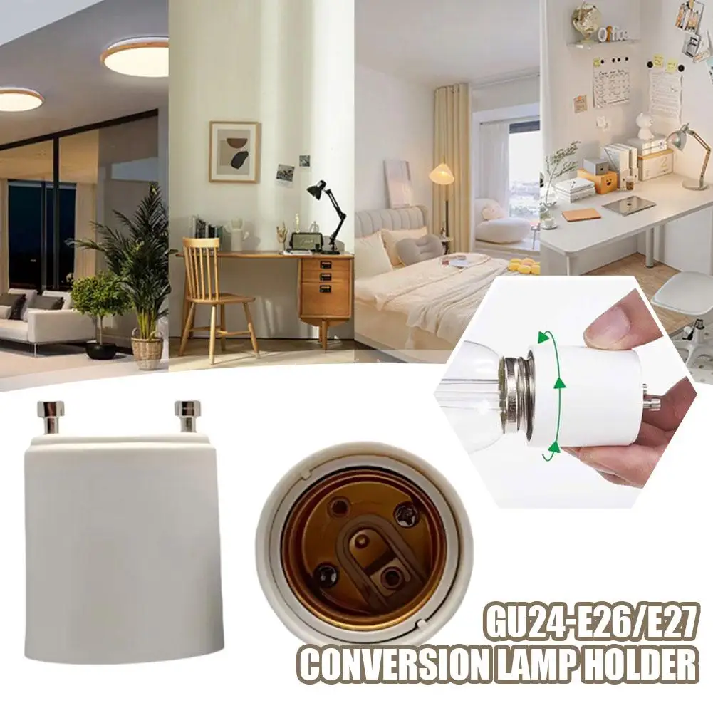 GU24-E26/E27 Conversion Lamp Holder Plastic Lamp Holder High Quality Adapter For Living Room