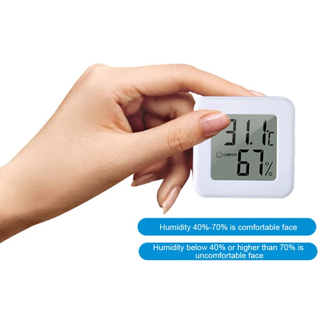 Abs Üvegházhatást Okozó Lcd Digitális Gyakorlati Akkumulátorral Működtetett Mini Hőmérő Higrométer Expressziós Kijelzővel - Image 4