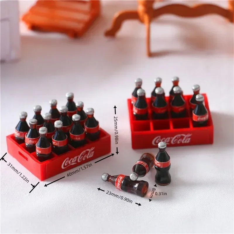 Dollhouse Mini Coke Basket Miniature Food Model Dollhouse Decoration Doll Kitchen Play Scene Accessories 6