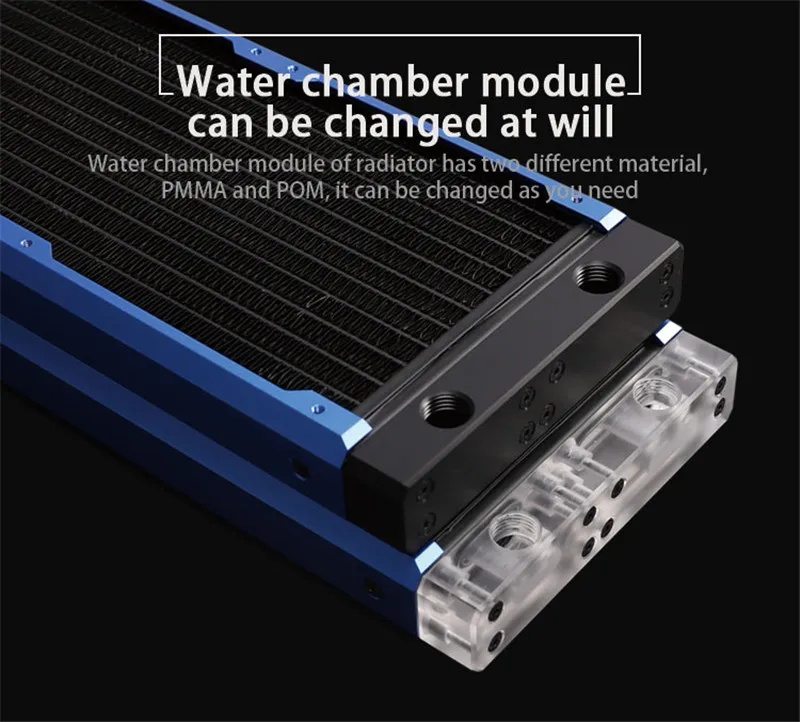 銅製水冷ラジエーター,冷却ラジエーター240,厚さ30mm,360と互換