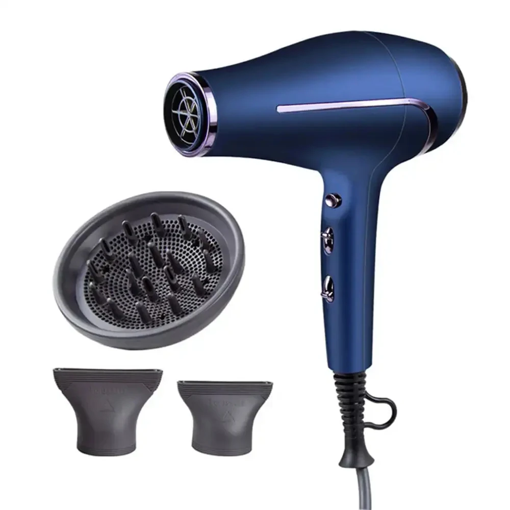 1800W Professional Negative Ions Hair Dryer Blowdryer for Salon High Speed Powerful Wind 6 Gears Low Noise Blower with 3 Nozzles 2