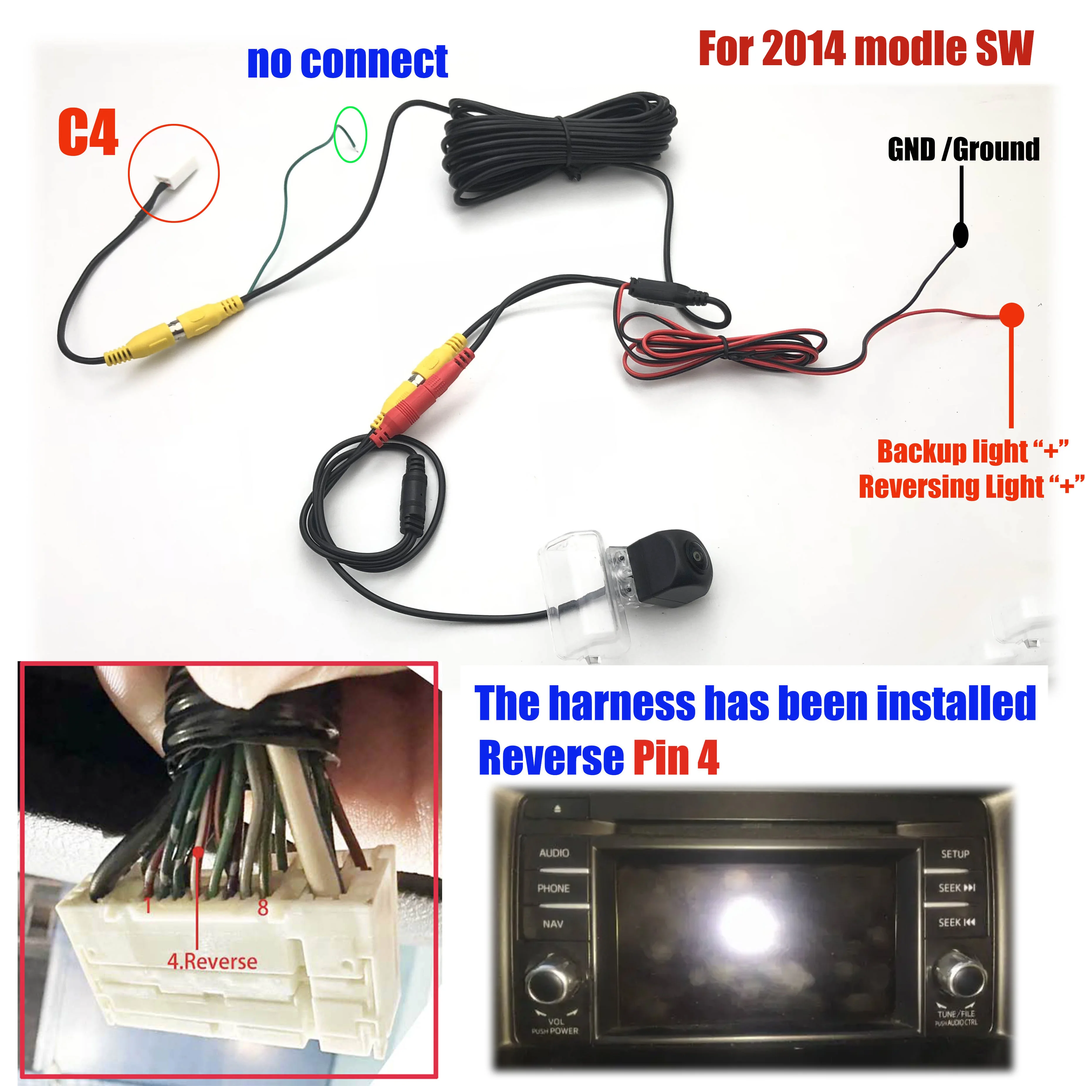 VKAUTO For MAZDA 6 SW 20152018 MZD Coneect 애프터마켓 후방 카메라 추가 백업 역방향 주차 카메라
