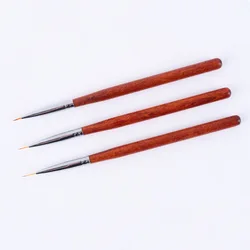 Ensemble de stylos à dessin en bois, nouveau Style de stylo de peinture à ongles, stylo de ligne à crochet de cheveux en Nylon, stylo de dessin d'outils à ongles 