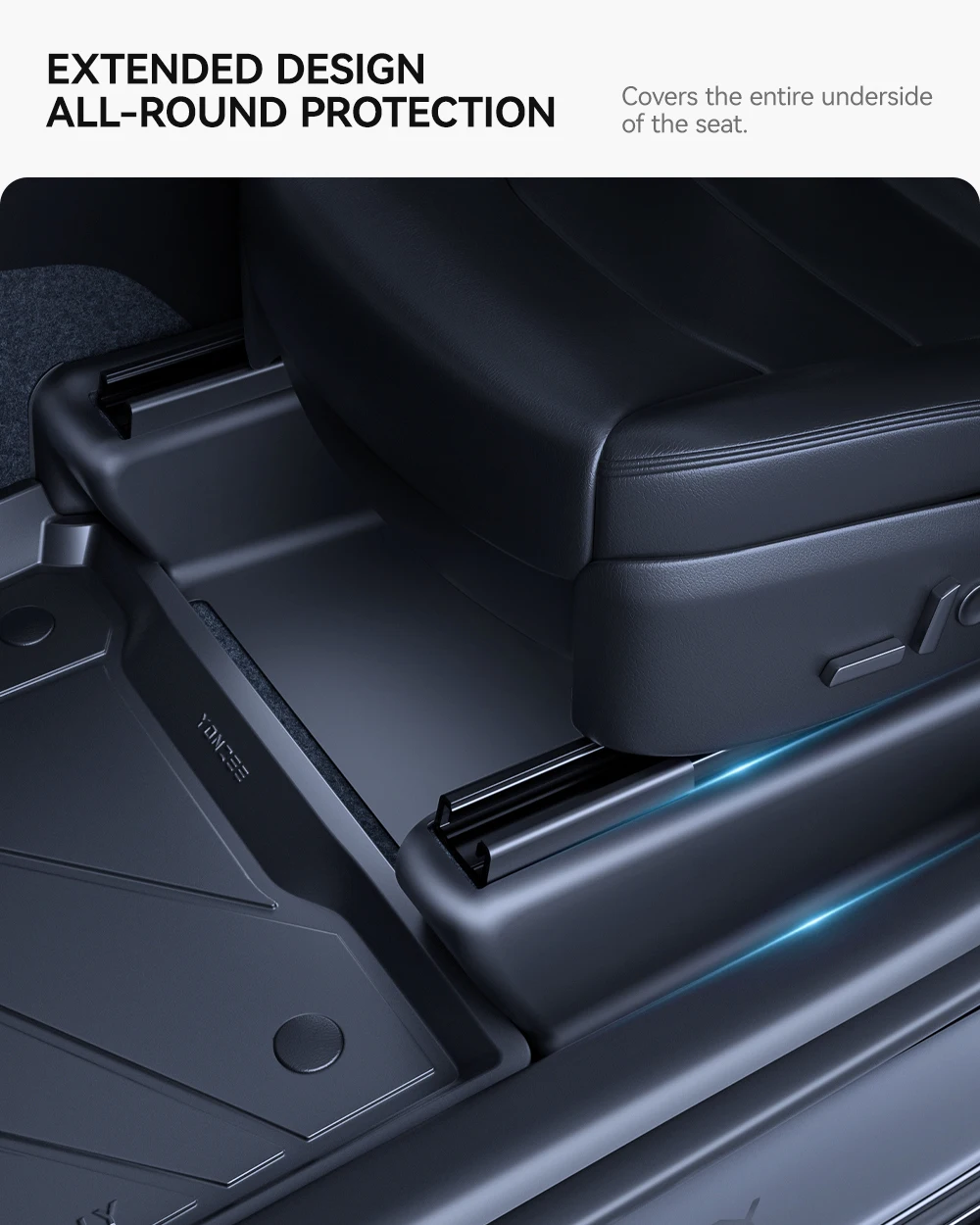 YZ TPE Under Seat Corner Guard For Tesla Model Y Juniper 2025 Protector Rear Sea