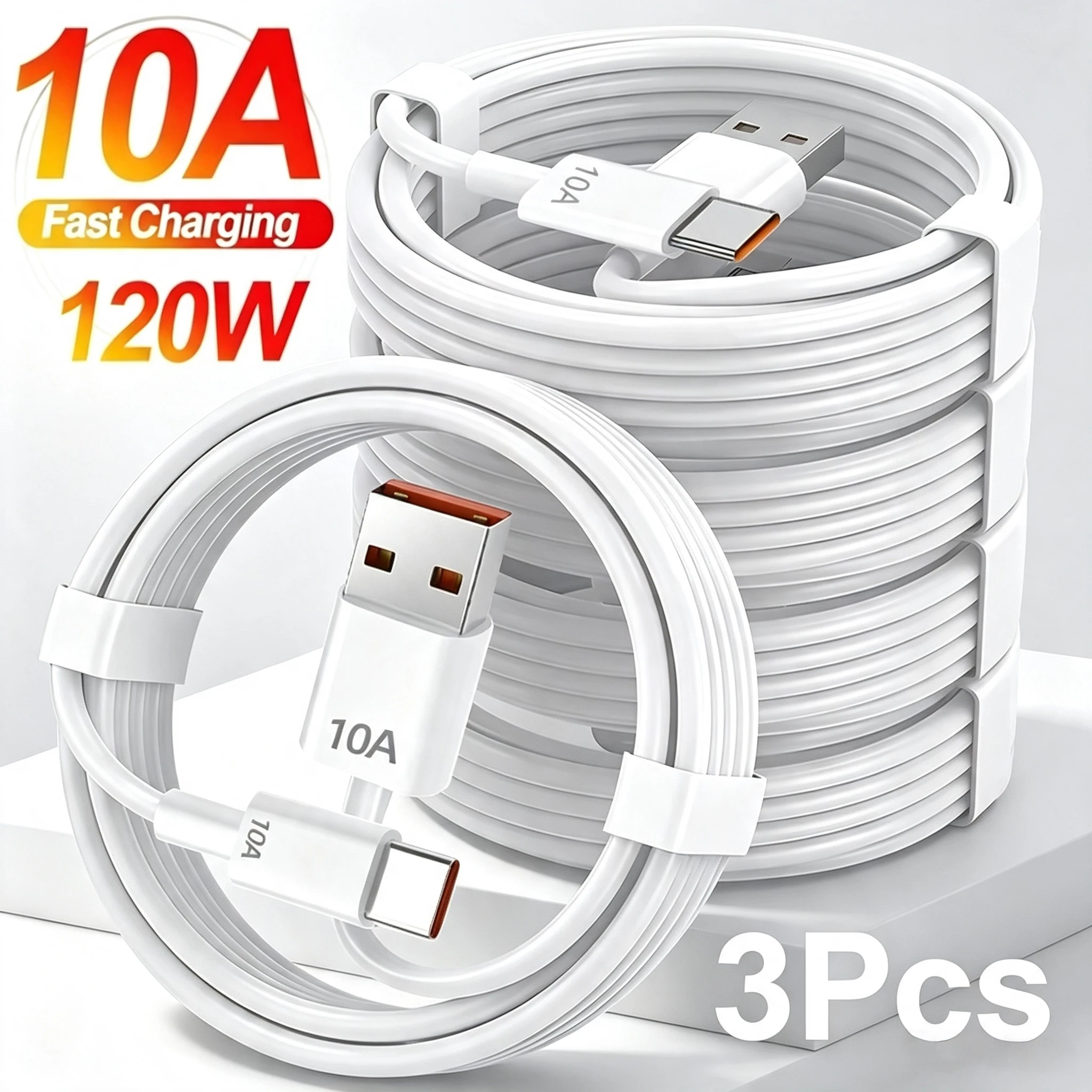 Ultra-Fast 120W Quick Charging USB A to Type C Cable - High-Speed Data Transfer Wire