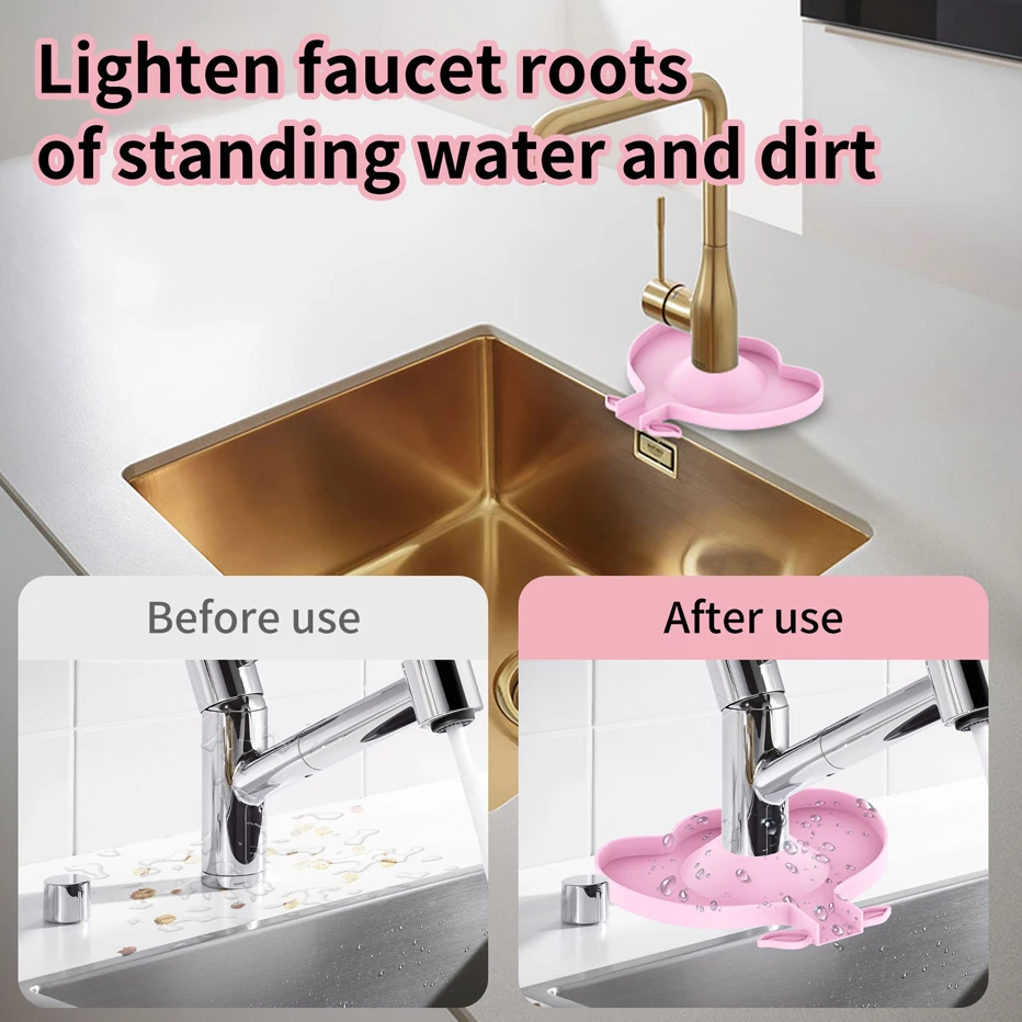 Mini Faucet Drain Mat Silicon Kitchen Sink Splash Guard Drain Pad Water Splash Catcher Mats Countertop Protector Kitchen Gadgets kitchen splatter screen,kitchen splash guard,kitchen sink pad,kitchen faucet pad