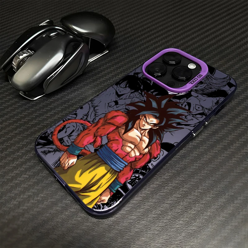 thumbnail image 1 of Funda de teléfono trasera plateada colorida de Dragon Ball Son Goku Comic para Apple iPhone 15 14 13 12 11 XS XR X Pro Max Plus, 1 of 5