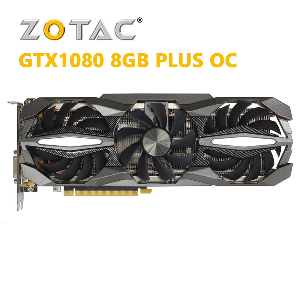 Zotac Geforce 1080-8gd5x Plus Oc Graphic Cards Gtx1080 8gb Desktop For Nvidia Video Card Gddr5x 10210mhz Game Map Used - Cards -