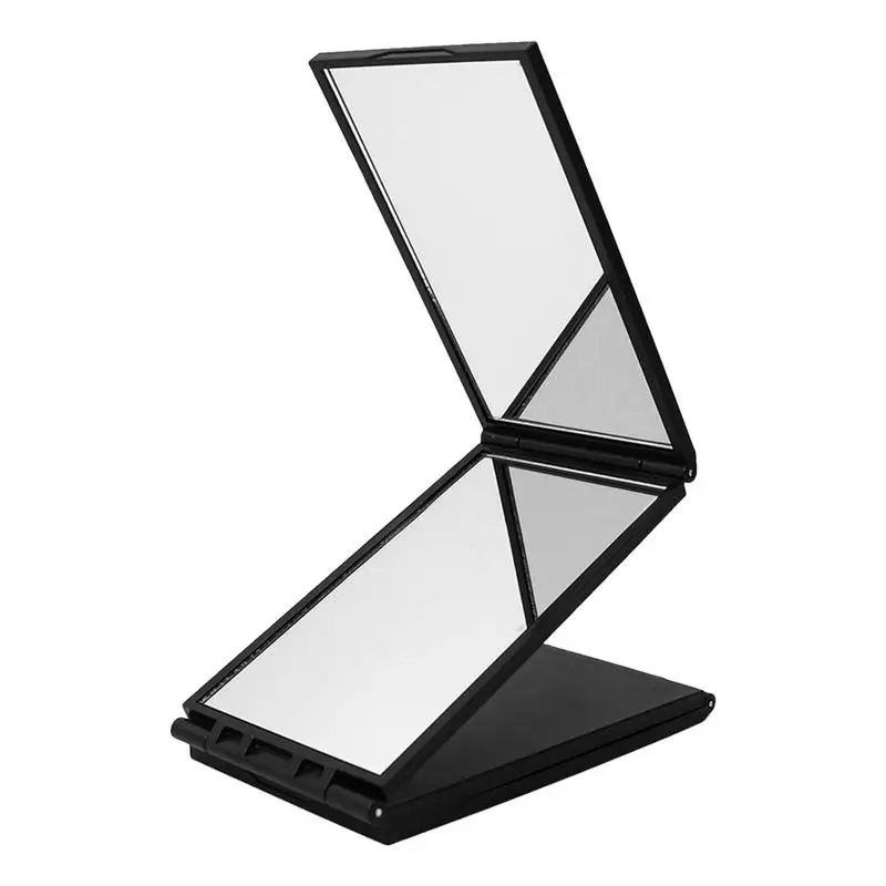 4 Way Mirror 360 Degree Handheld Desktop Portable Foldable Makeup Mirror for Self Hair Cutting Makeup Beauty Tool