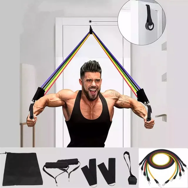 50LBS Resistance Bands Set Sports Elastic Bands Rubber Bands for Fitness Expander Workout Gym Home Exercise 2