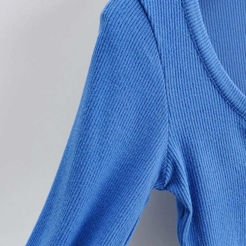 Sexy Women's V-Neck Tank Tops T-Shirt Short Sleeve Solid Color Button Crop Top Clubwear Top Summer Slim Short T-Shirt For Womens