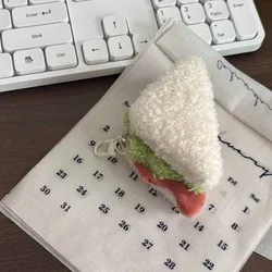 Korean Hamburger Simulation Keychain - Creative 3D Sandwich Dessert Keyring for Car Keys & Couple Gifts (5)