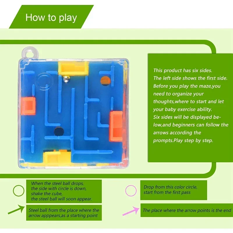Magic Puzzle Cube 3D Maze Magic Cube Six-sided Transparent Puzzle Speed Cube Rolling Ball Magic Cubes Maze Toys For Children Stress Reliever Toys