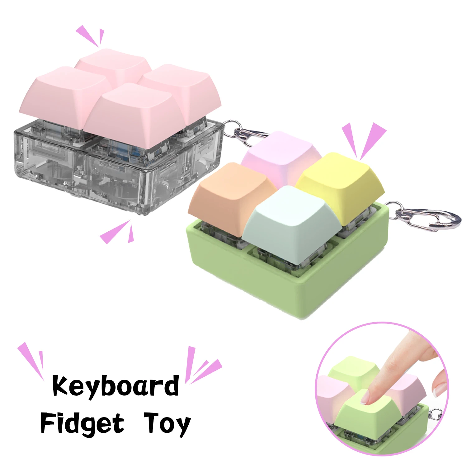 Decompression keyboard Stress Relieving Toys Release Stress Autism Anxiety Relieve Adult Kids Relief Anti-Stress Fingertip,fidget toys,anti stress toys,mini fingertip toy