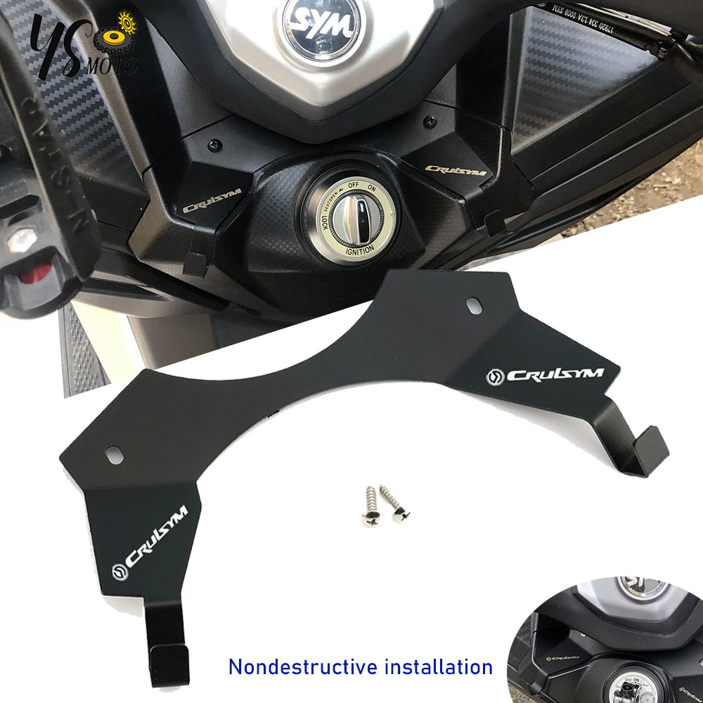 

Motorcycle Front Luggage Hook Bracket Bag Hang Holder Cargo Frame Storage Hanger Hook For SYM CRUISYM 300 Aluminum Accessories