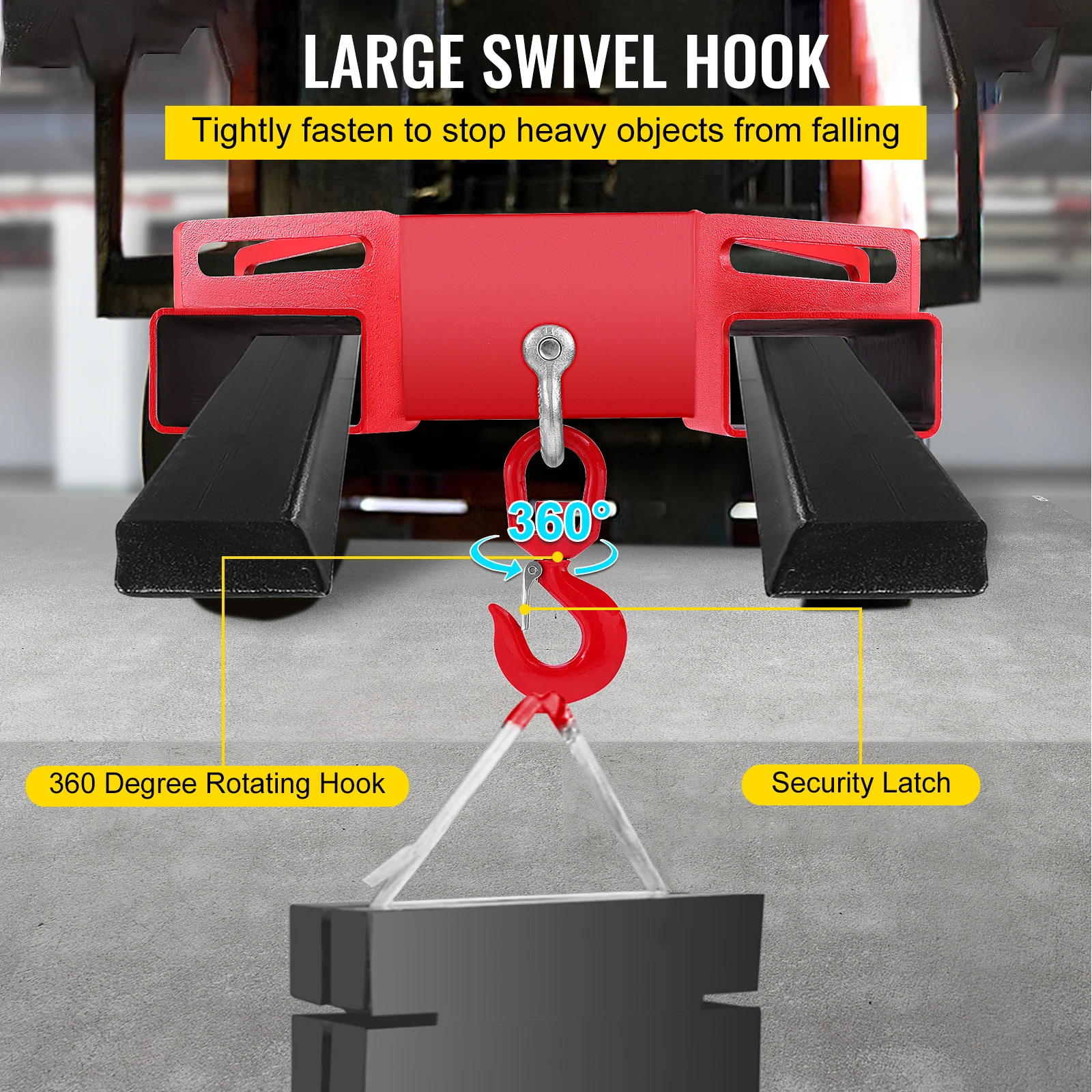 Heavy Duty Carbon Steel Forklift Lifting Hook 3Ton