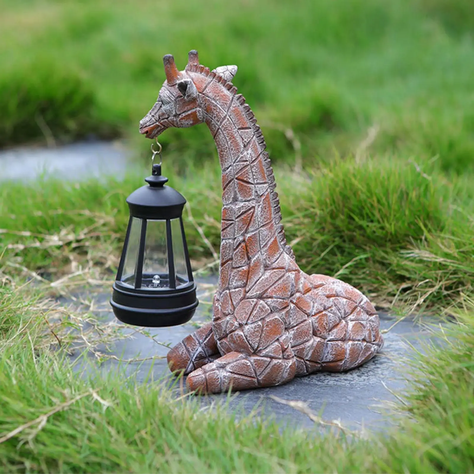 Garden Giraffe Statue Animal Sculpture with Solar Light Nice Gift Collectibles Garden Giraffe Statue Animal Sculpture with Solar Light Nice Gift Collectibles