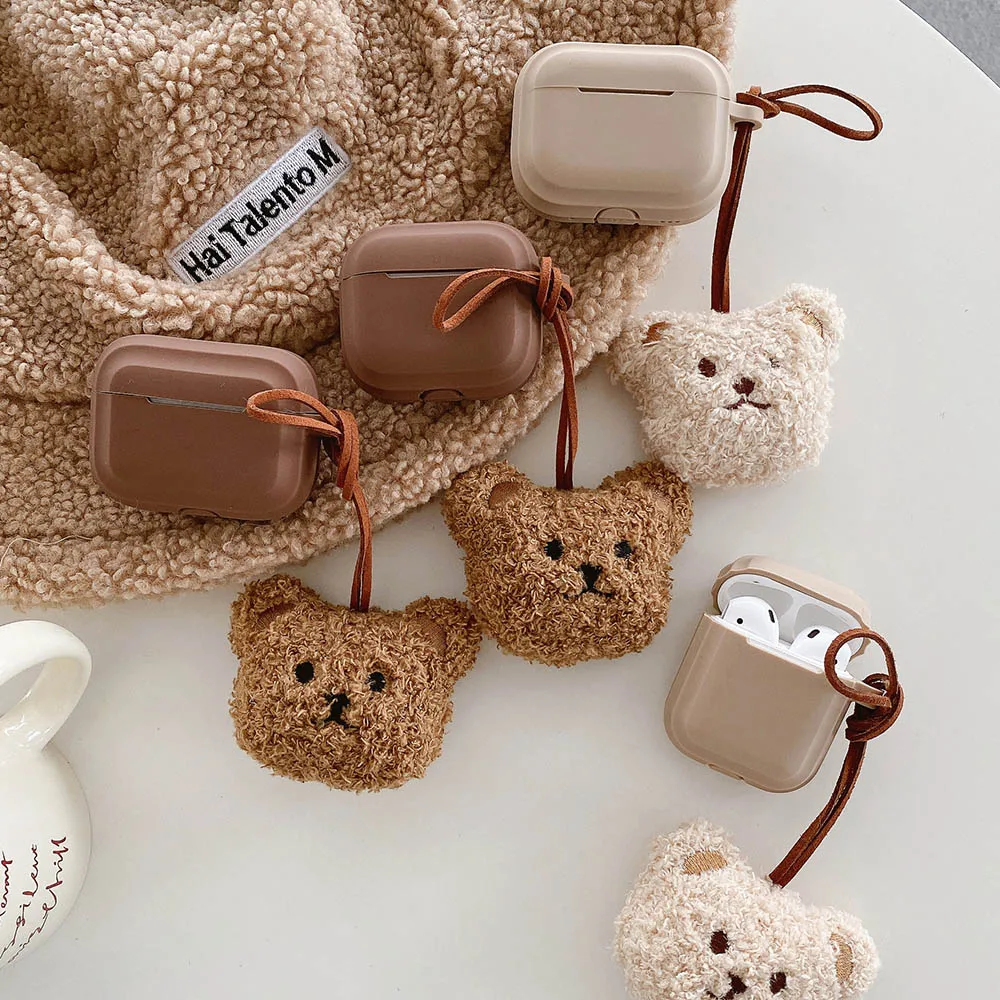 Earphone Case Airpod Bear Case Cute Teddy Bear Plush Earphone