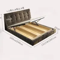 Chambre à coucher lits fantaisie minimaliste cadre moderne lits de luxe tables de nuit uniques Muebles Para El Hogar meubles de maison accessoires 5