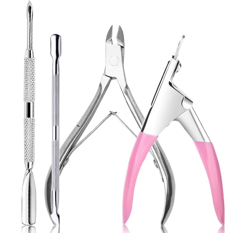 Cuticle Pusher Nail Polish Remover Gel Nail Polish Peeler Scraper Stainless Steel Clean Manicure Tool for Fingernails