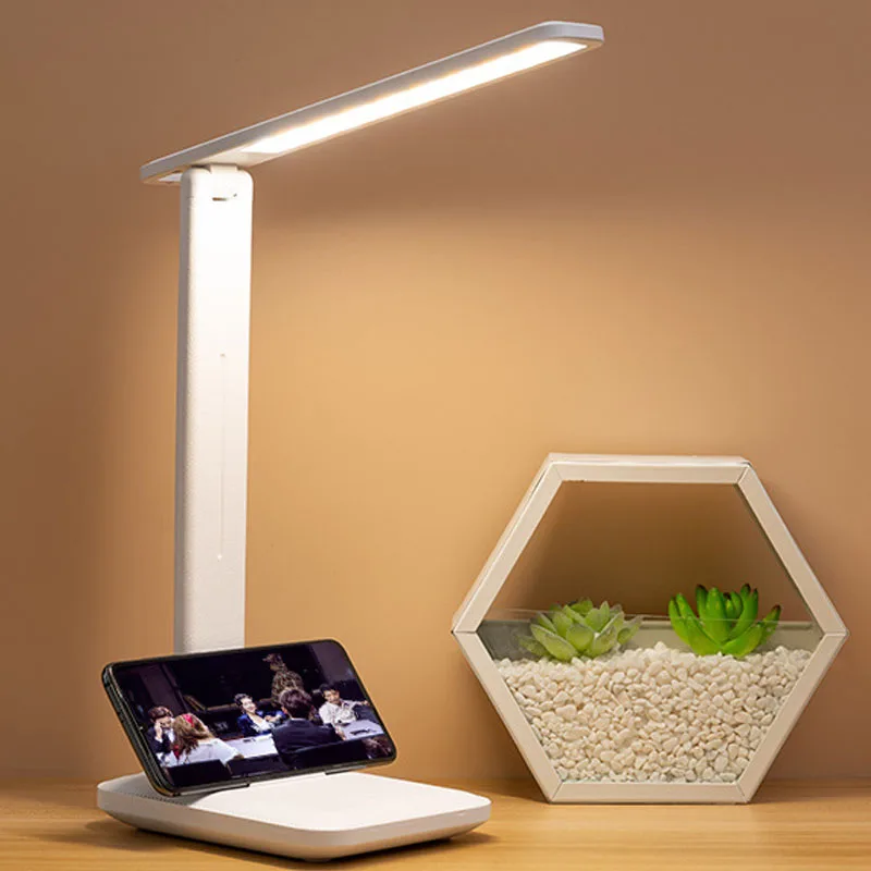 Folding Table Lamp 3 Color Dimmable Touch LED 360&deg; Flexible USB Rechargeable