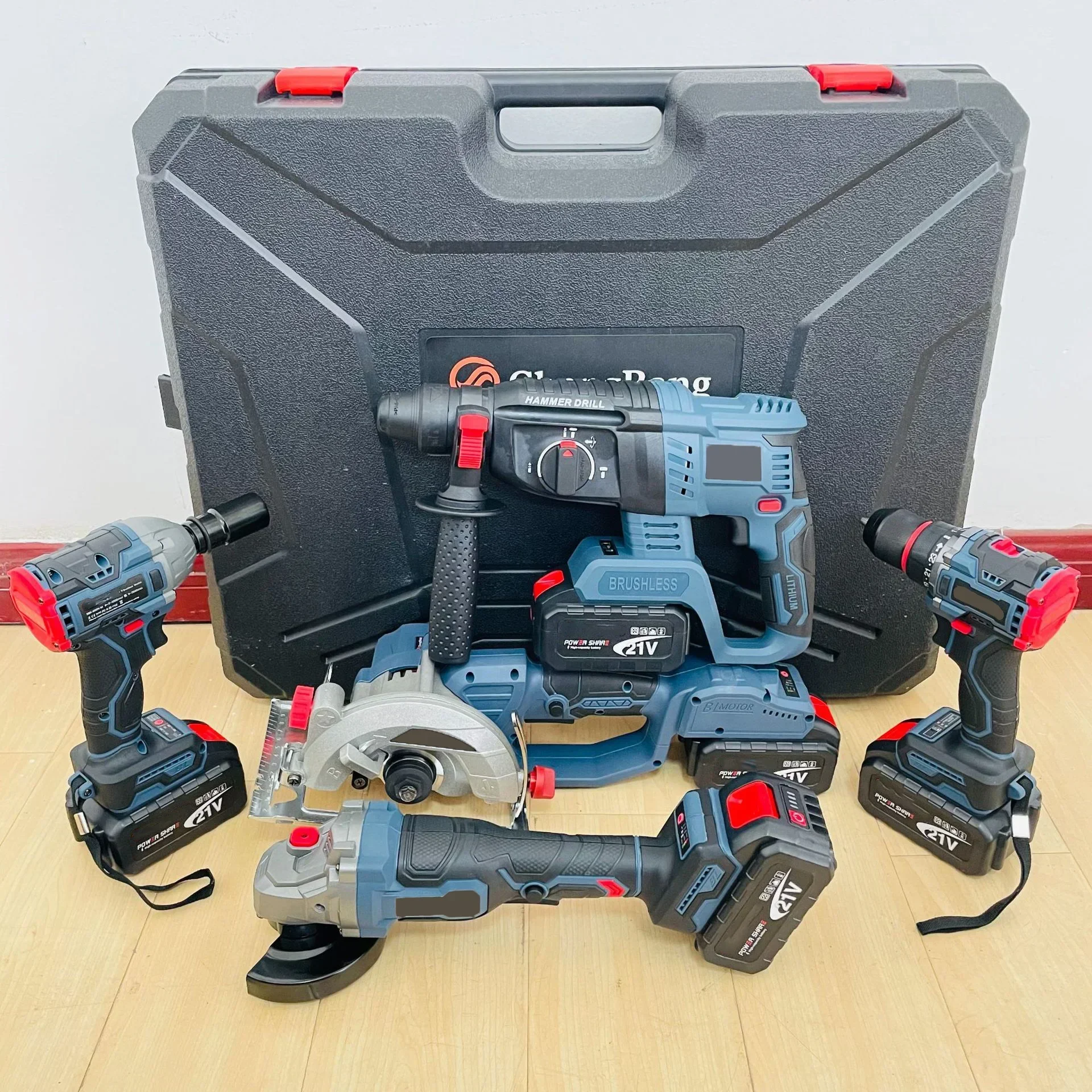 5PCS Brushless Multi-function Combination Power Tool Lithium Battery Cordless Power Tool Set