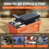 VEVOR Air Hydraulic Pump 10,000 PSI 1/2 Gal Reservoir Foot Actuated Air Treadle for Auto Body Frame Machines and Pulling Post 6