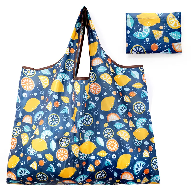 BIG Eco-Friendly Folding Shopping Bag Reusable Portable Shoulder Handbag for Travel Grocery Fashion Pocket Tote - Image 9