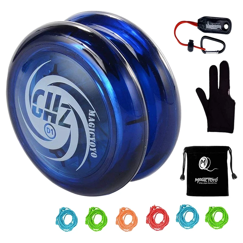 

MAGICYOYO Responsive Yoyo D1 GHZ Plastic Loop 2A Yoyo Ball With 6 Strings, Glove, Yoyo Pouch Toys For Kids