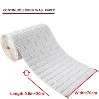 70cmx1/5/10m 3D Wallpaper Decoration Self-adhesive Antique Foam Brick Wallpaper Living Room Bedroom Waterproof 3d Wall Sticker 6