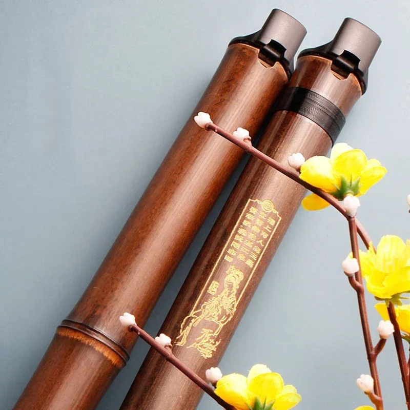 F Tone Flute Instrument Purple Bamboo Professional Flutes Beginners Forehand 8 Holes Adult Woodwind Instruments with Mouthpiece