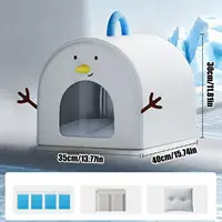 Cooling Cat House Cat Cave Shelter Bed With 4 Ice Packs Insulated Breathable Waterproof Cat Cooling Bed For Kittens Puppies 6