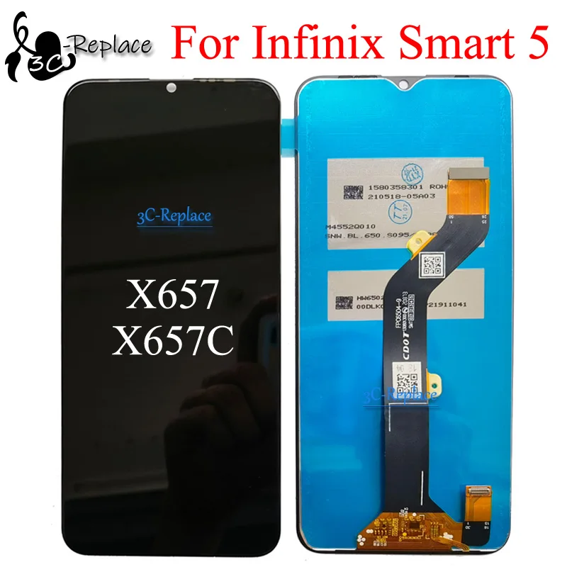 For Infinix Smart 5 X657 Touch Screen Digitizer & LCD Display & Frame Assembly