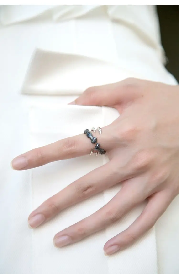 New 2023 Vintage Fashion Fish Bone Ring Multi-layer Winding Open Ring Banquet Jewelry Hip-hop Accessories Gift