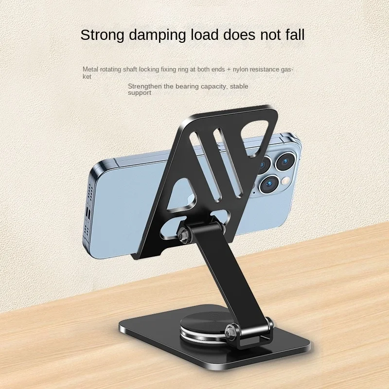 Carbon Steel Can Be Rotated 360 Degrees Mobile Phone Stand Metal Desktop Portable Folding Watch Movies  Catch Up Live Lazy Stand