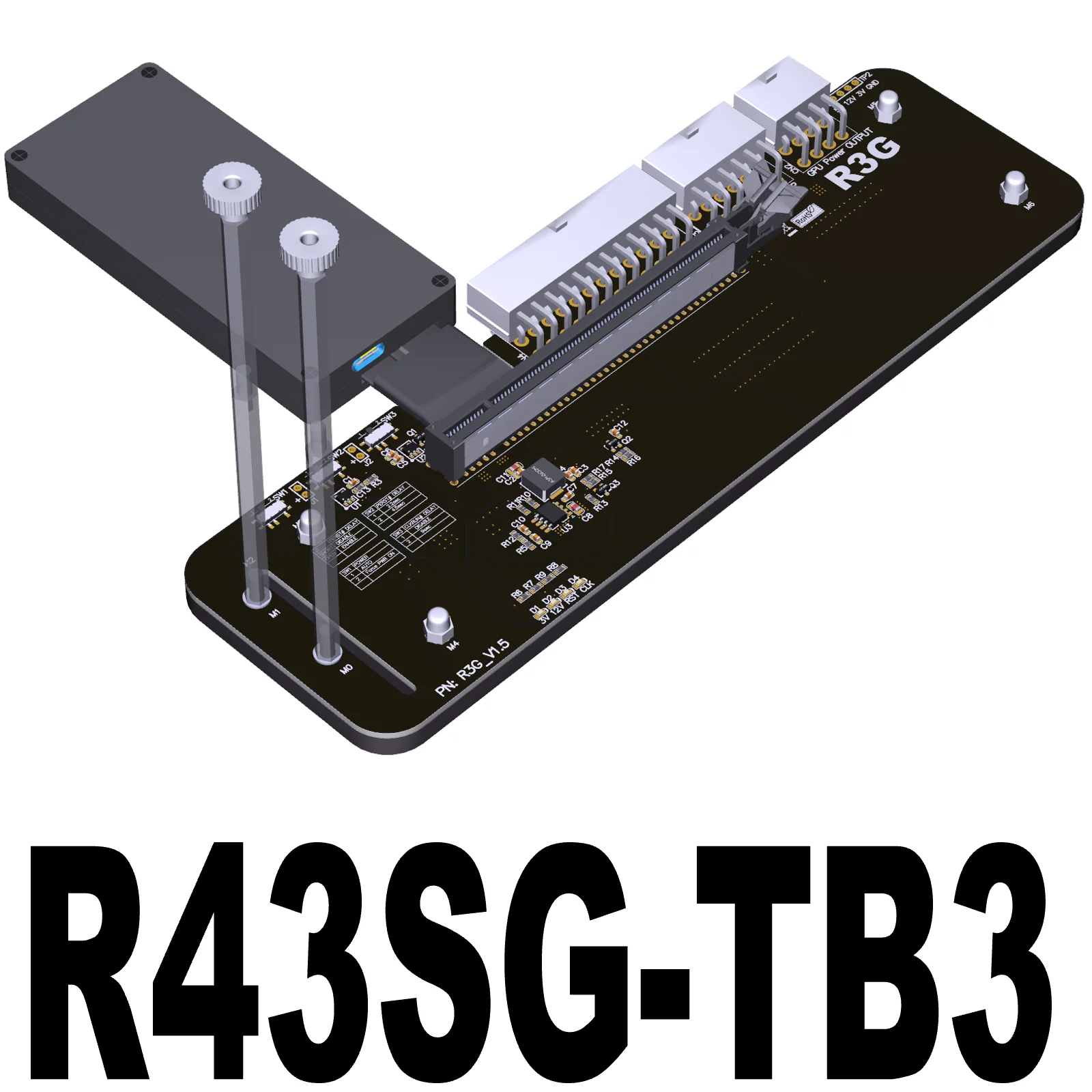 Adt R43sg 4.0 M.2 Nvme para Pcie 4.0 X16 Conector Pci-e 16x para M.2 m Chave Adaptador de Cabo de Extensão Egpu para Nuc Itx Stx Notebook pc - Imagem 4