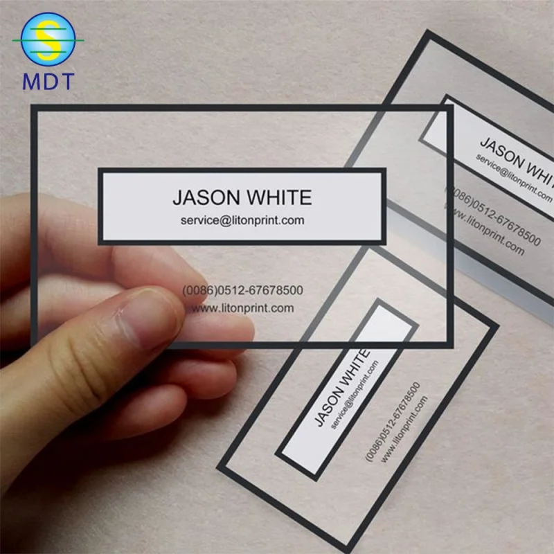 

DU Full transparent business plastic pvc cards