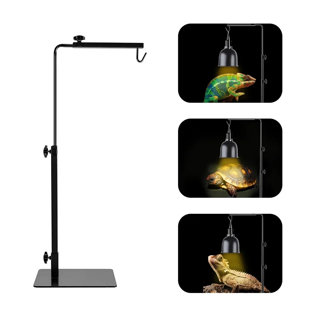Reptile Lampshade Amphibian breeding box Portable Floor Lamp Lamp Holder Lizards Turtles Adjustable Extendable Metal Holder