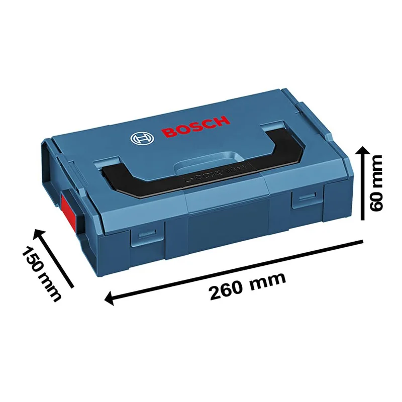 BOSCH 6 그리드 도구 보관 케이스, 낙하 방지 내구성 PP 플라스틱 도구 상자, 이동식 그리드 도구 키트, 휴대용 미니 쌓을 수 있는 도구 상자
