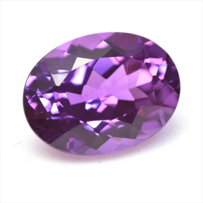 Lab Grown Sapphire Purple Red Color Oval Shape Gemstone Beads for Diy Jewelry Making Material Selectable AGL Certificate