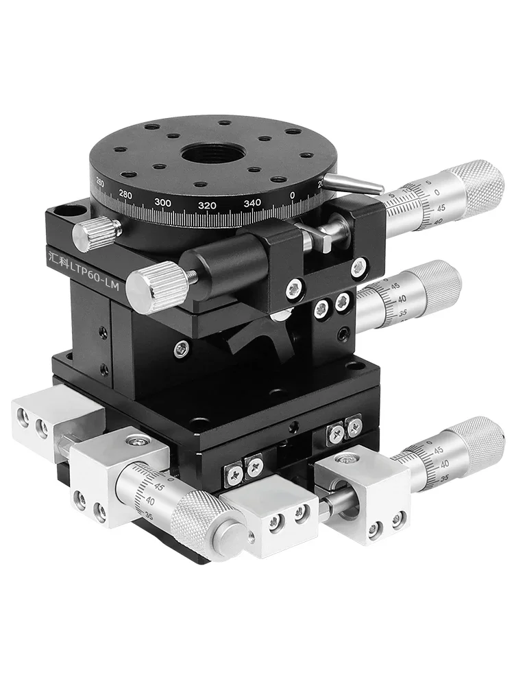 

Xyzr Four-Axis Displacement Platform Manual Translation Stages Precision Workbench Fine-Tuning Optical Sliding Table Lt60/90/125