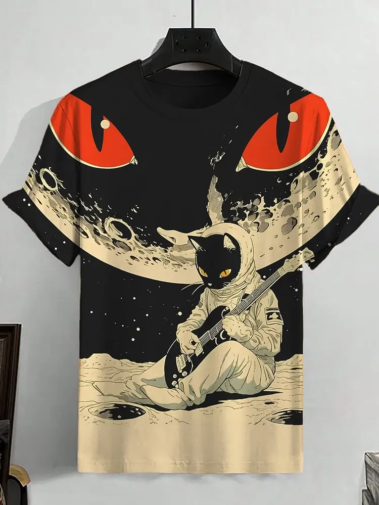 Funny Cat 3D Print Short Sleeve T Shirt