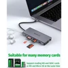 GETATEK USB C Docking Station 13 in 1 Card Reader USB 3.2 Hub Multiport Adapter with 4K HDMI VGA 100W PD Charging Ethernet SD/TF 2
