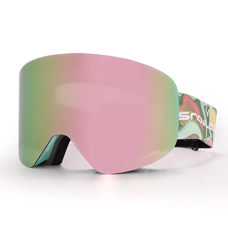 

Ski goggles for men and women with magnetic suction. Double layer anti fog large cylindrical surface can prevent myopia