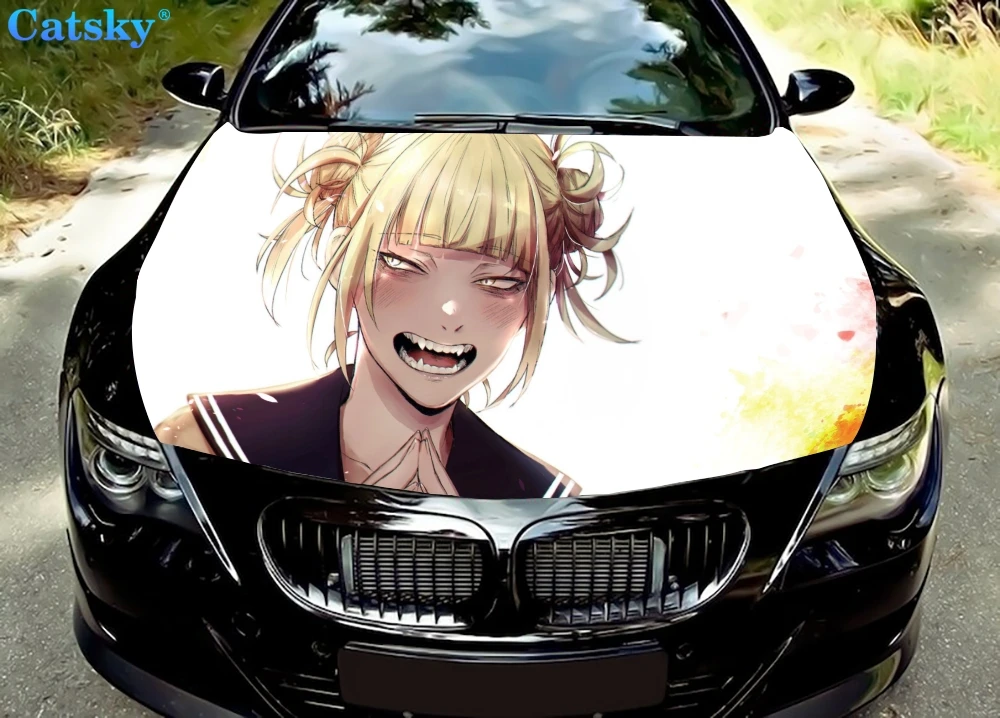 

My Hero Academia Toga Himiko Car Floor Mats,Car hood wrap lion decal, bonnet vinyl sticker, full color graphic decal