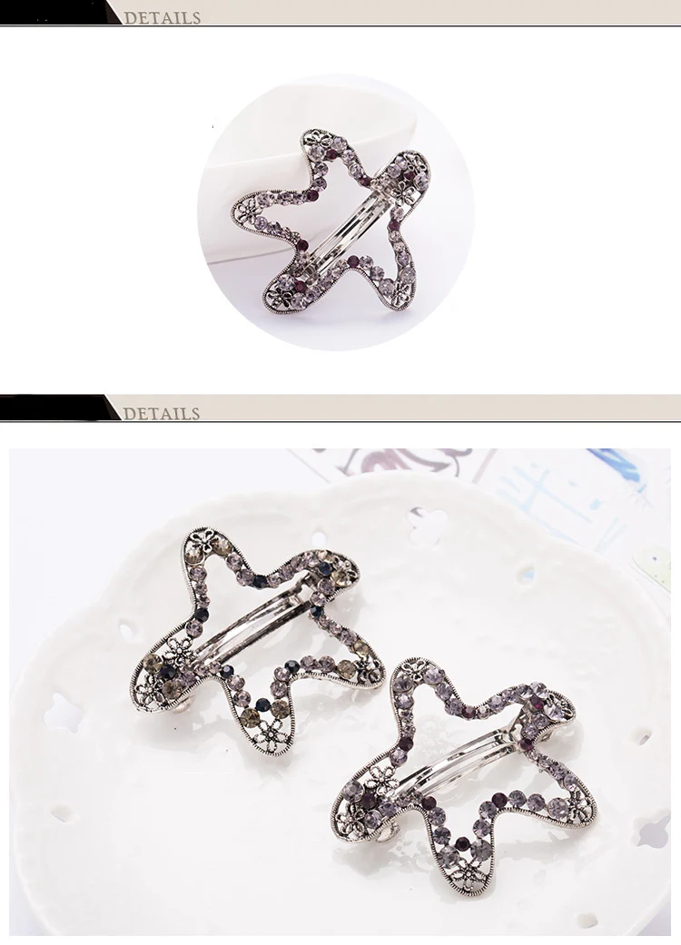 Neue modische Damen-Haarspangen mit Kristallblumen für Damen, elegante Schmuck-Haarspangen für Mädchen, Braut-Haarnadeln AE028 – Detail 4