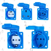 ​ ​ เต้ารับกลางแจ้ง IP54 16A พร้อมฝาพับ |   ปลั๊กยูโร/UK/BR กันน้ําสําหรับใช้ในสวนและอุตสาหกรรม - ป้องกันการระเบิดสําหรับงานหนัก ​ 1