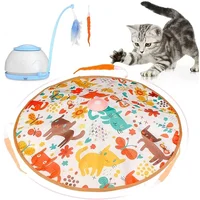 Electric Cat Toy USB Charging 360 Rotating Interactive Puzzle Intelligent Pet Items Cat Teasing Feather Cat Supplies Accessories