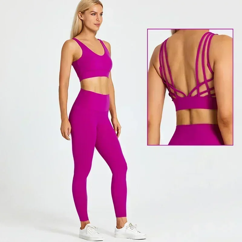 

Lemon 2 Piece Sets Women Outfits Brushed Nylon Legacy Leggings Monarch Sports Bra Cute Active Wear Gym Yoga Set Workout Clothes