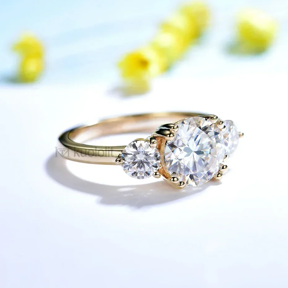 18K 14K 10K Yellow Gold Moissanite Rings for Women Wedding Engagement gold rings,moissanite ring,wedding rings